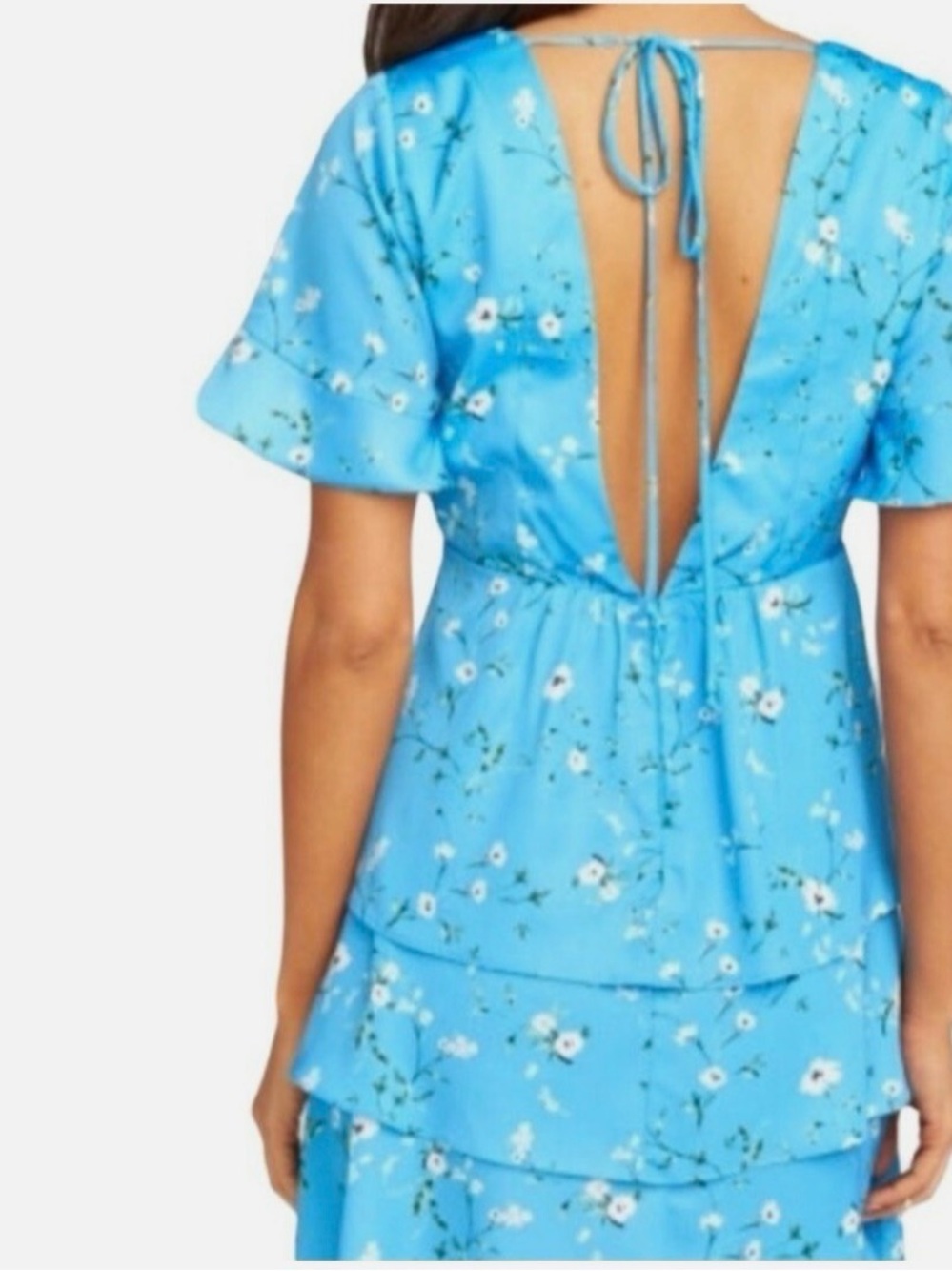 Show Me Your MuMu Floral Tiered V-Neck Mini Dress - Picture 4 of 7